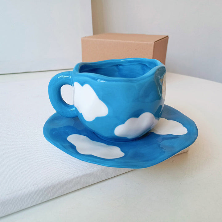 Creative hand-painted coffee cup, ceramic tea cup and saucer set | Stornfield
