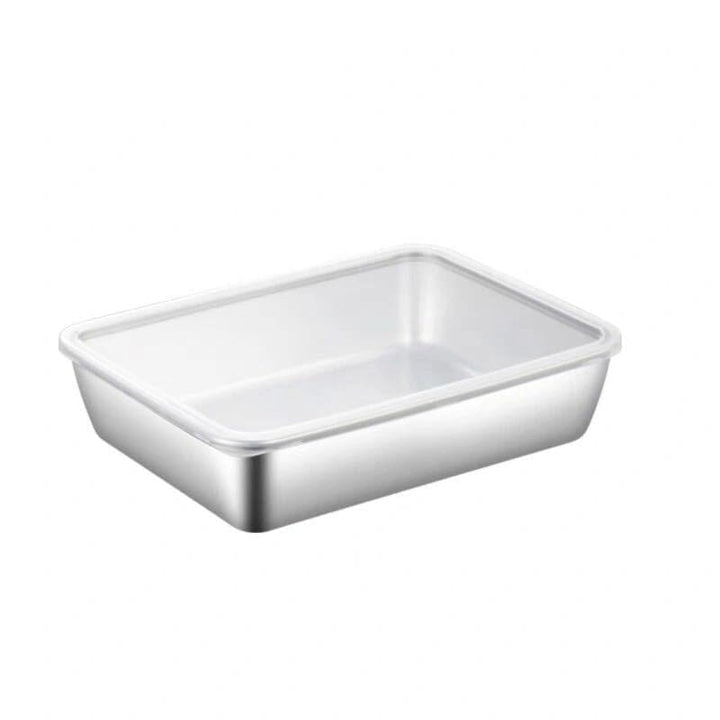 Stainless Steel Square Plate (With Lid) | Stornfield
