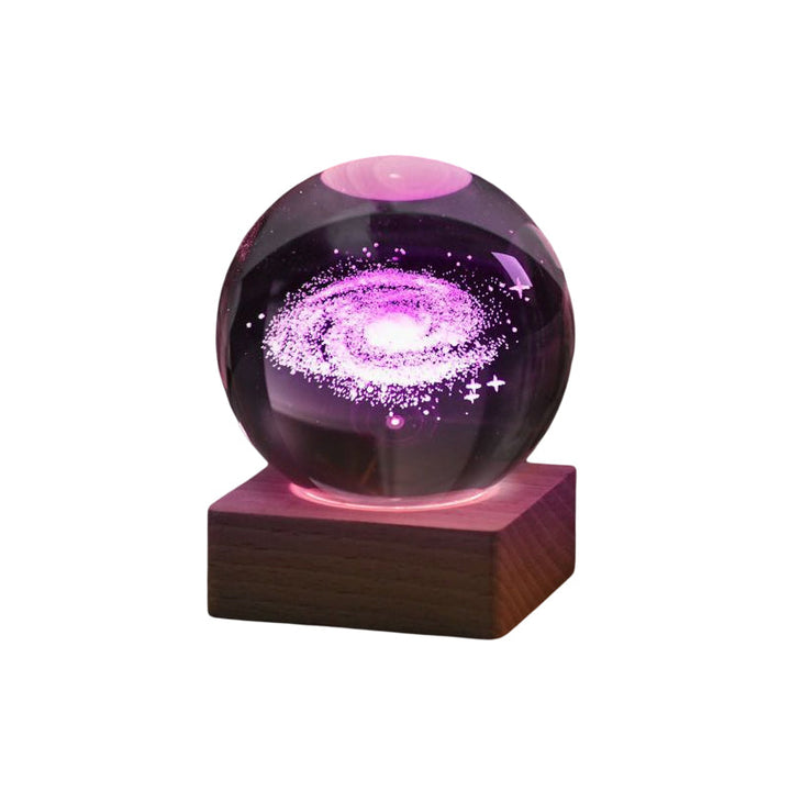 3D Galaxy Crystal Ball Night Light Decor Lamp | Stornfield