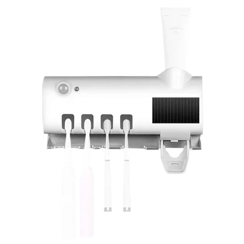 Stornfield | Support de brosse à dents stérilisateur UV intelligent, distributeur de dentifrice mural