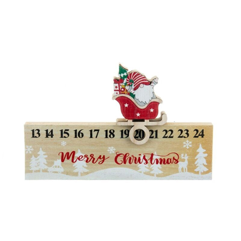 Christmas Toys Wooden Mobile Santa Claus Calendar Ornament | Stornfield