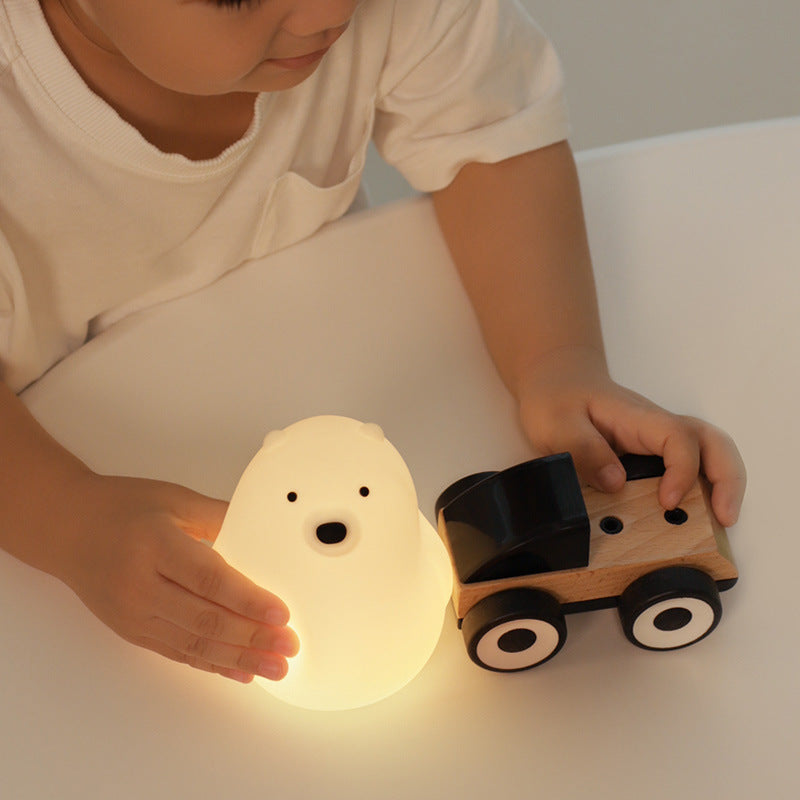 Stornfield | Nicheable Polar Bear Silicon LED Night Light - Perfect Gift for Kids and Girls