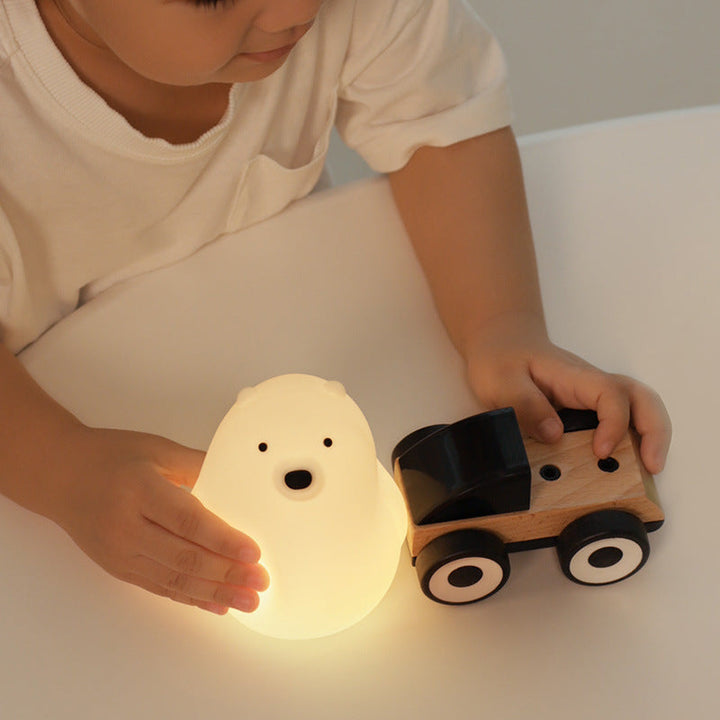 Stornfield | Nicheable Polar Bear Silicon LED Night Light - Perfect Gift for Kids and Girls