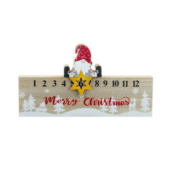 Christmas Toys Wooden Mobile Santa Claus Calendar Ornament | Stornfield