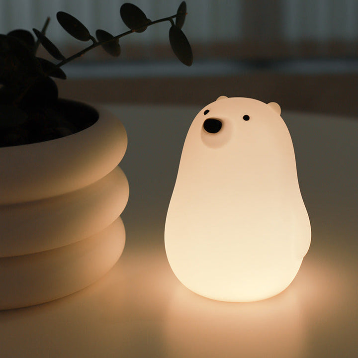 Stornfield | Nicheable Polar Bear Silicon LED Night Light - Perfect Gift for Kids and Girls