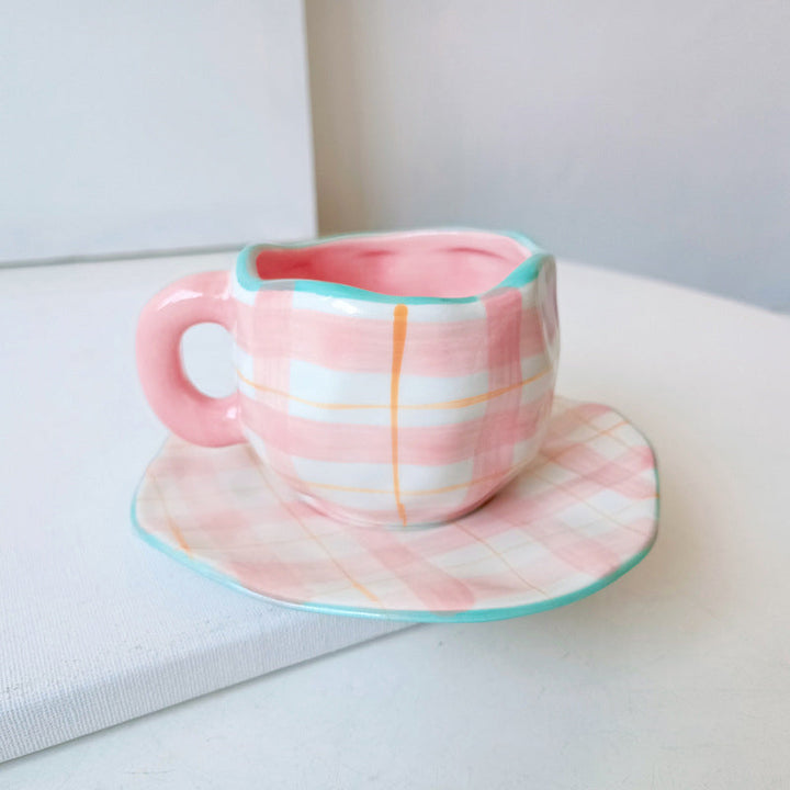 Creative hand-painted coffee cup, ceramic tea cup and saucer set | Stornfield