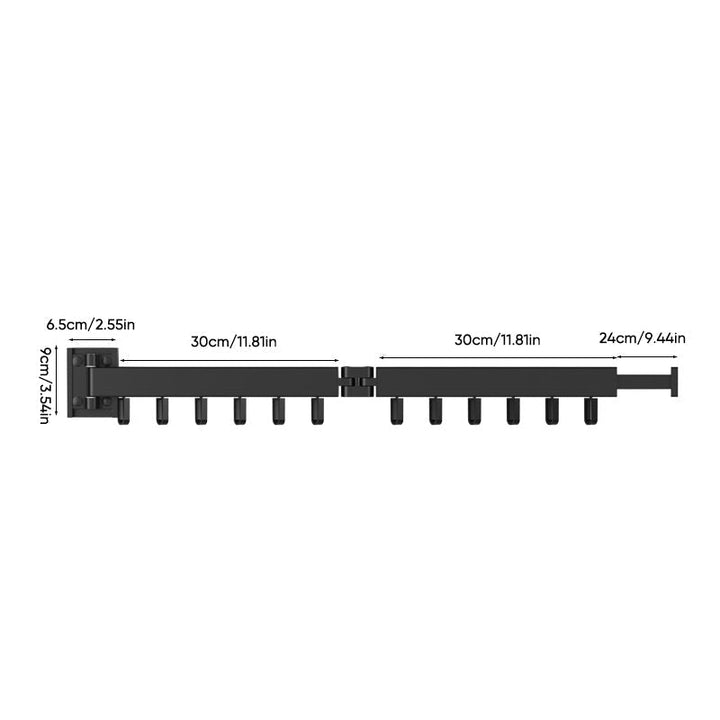 Foldable aluminum alloy drying rack with hook | Stornfield