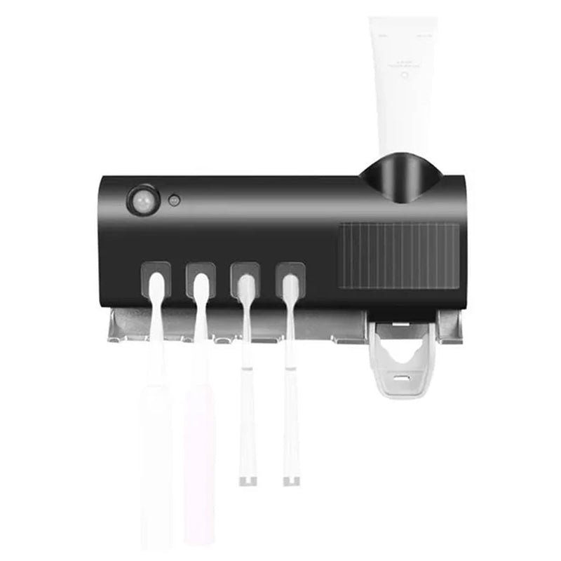Smart UV Light Sterilizer Toothbrush Holder, Wall Mount Toothpaste Dispenser | Stornfield