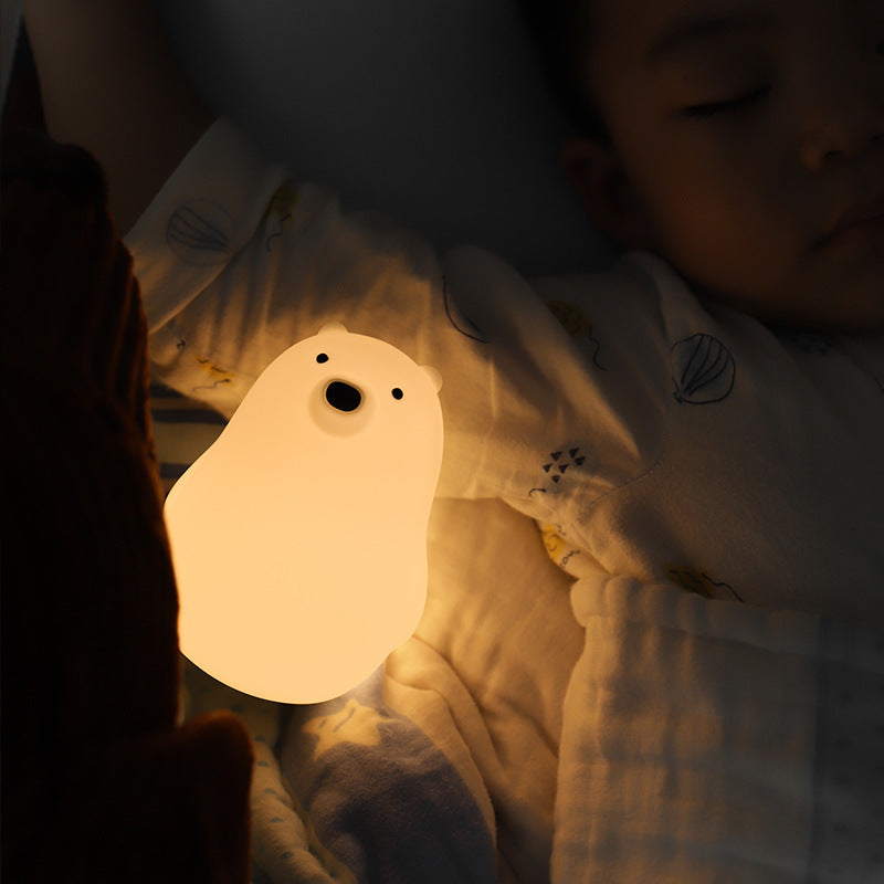 Stornfield | Nicheable Polar Bear Silicon LED Night Light - Perfect Gift for Kids and Girls