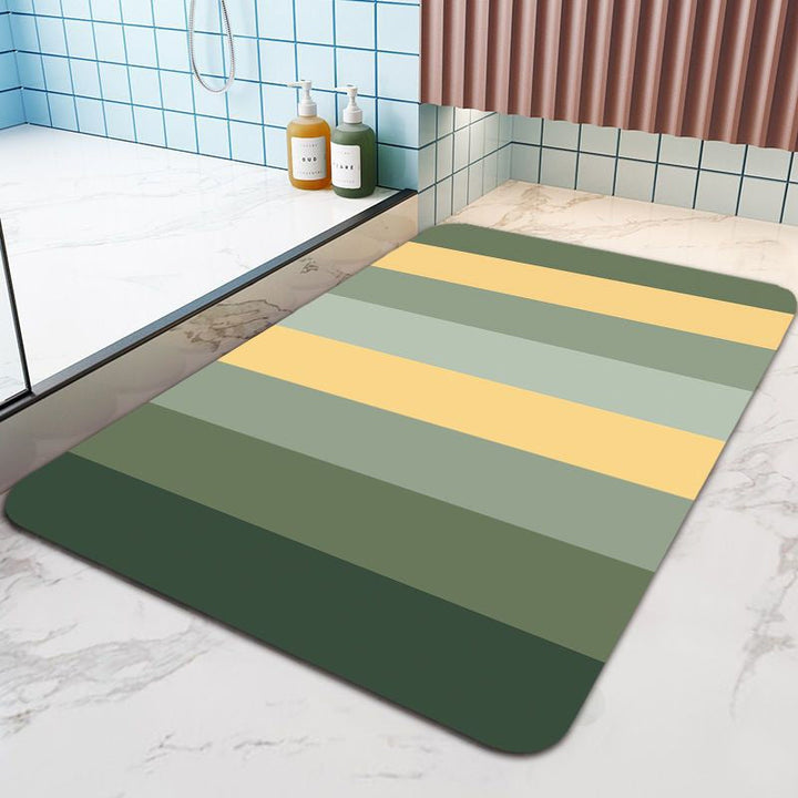 Non-Slip Absorbent Striped Floor Mat, Quick-Drying Bathroom Balcony Rug | Stornfield