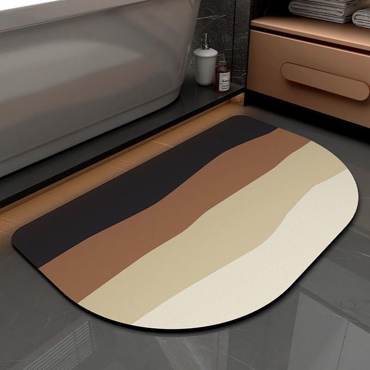 Non-Slip Absorbent Striped Floor Mat, Quick-Drying Bathroom Balcony Rug | Stornfield