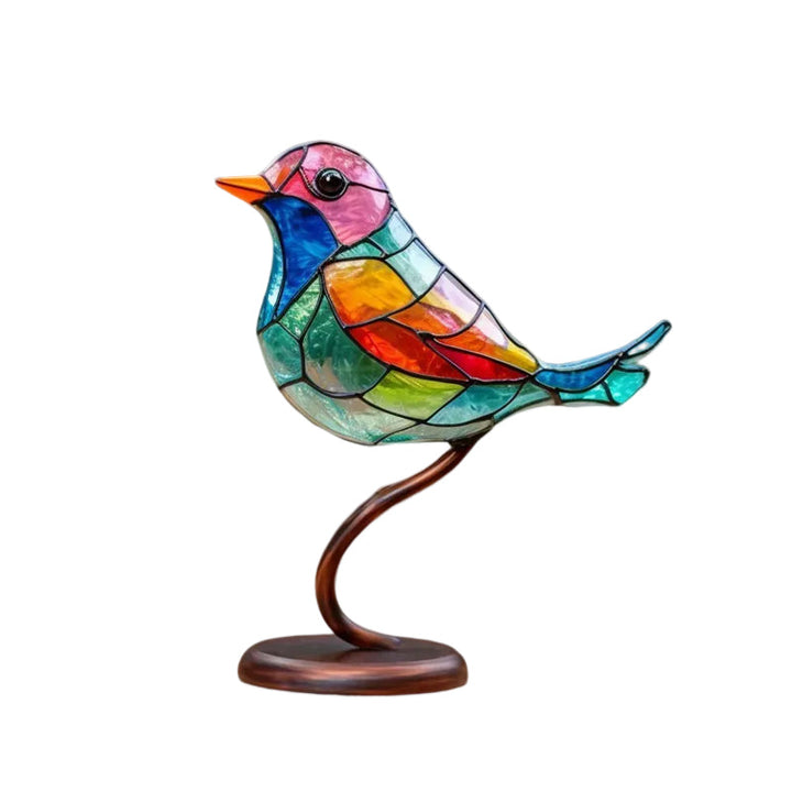Birds on Branches Stained Glass Ornaments | Stornfield