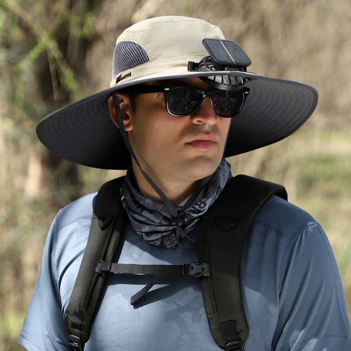 Solar & USB Charging Fan Outdoor Fishing Hat | Stornfield