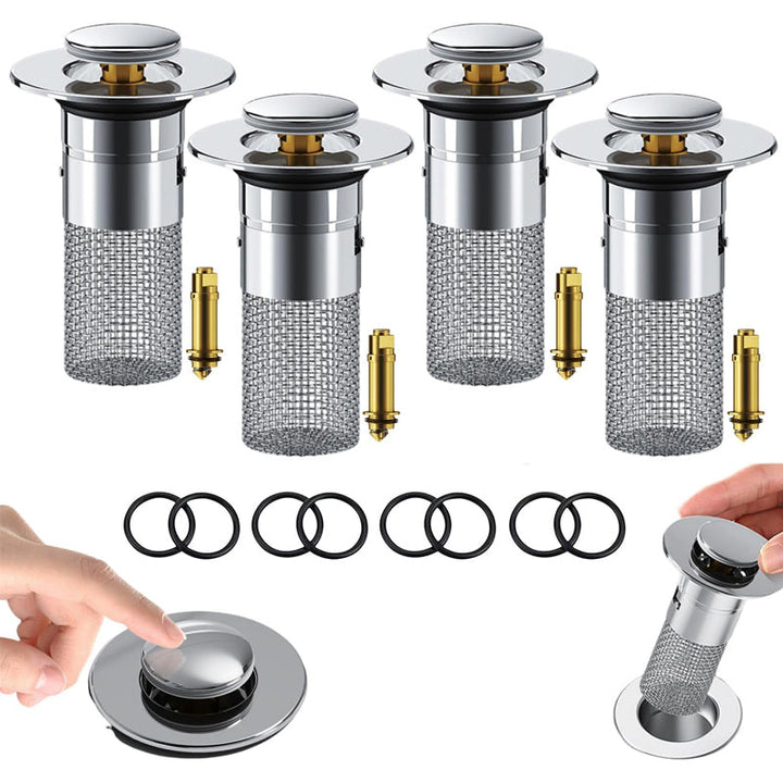 Stainless Steel Sink Drain Strainer Hair Catcher, Bounce Floor Drain Filter | Stornfield