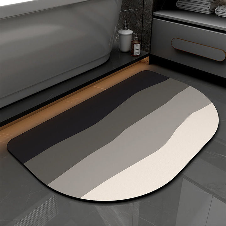 Non-Slip Absorbent Striped Floor Mat, Quick-Drying Bathroom Balcony Rug | Stornfield