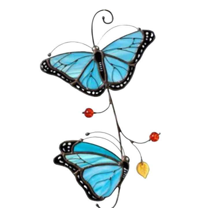 Stained Monarch Butterfly Glass Window Decor | Stornfield
