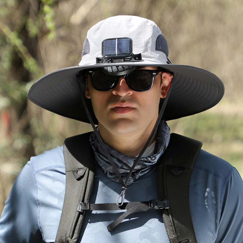 Solar & USB Charging Fan Outdoor Fishing Hat | Stornfield