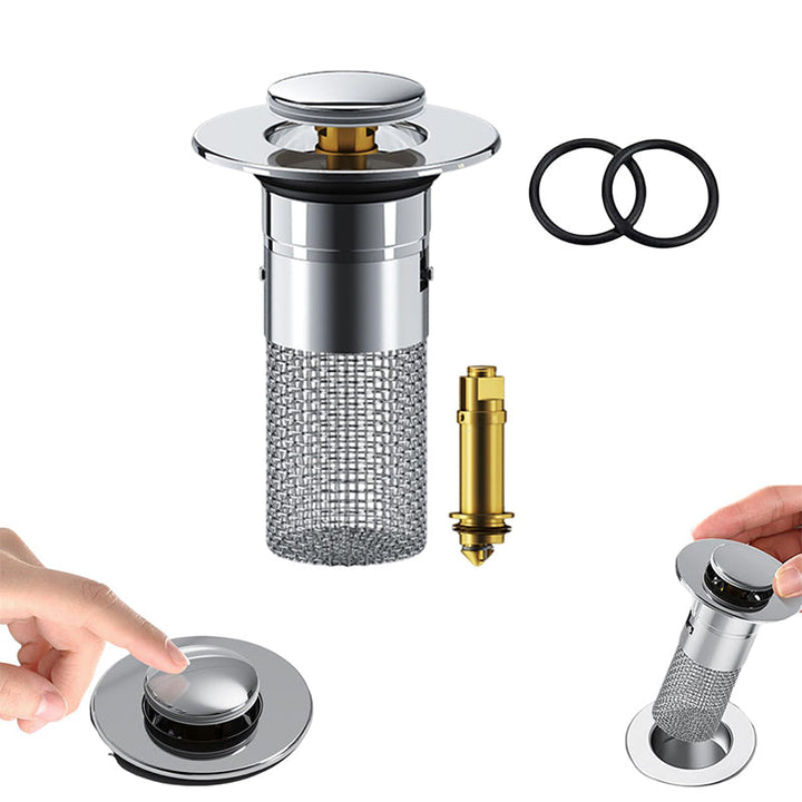 Stainless Steel Sink Drain Strainer Hair Catcher, Bounce Floor Drain Filter | Stornfield