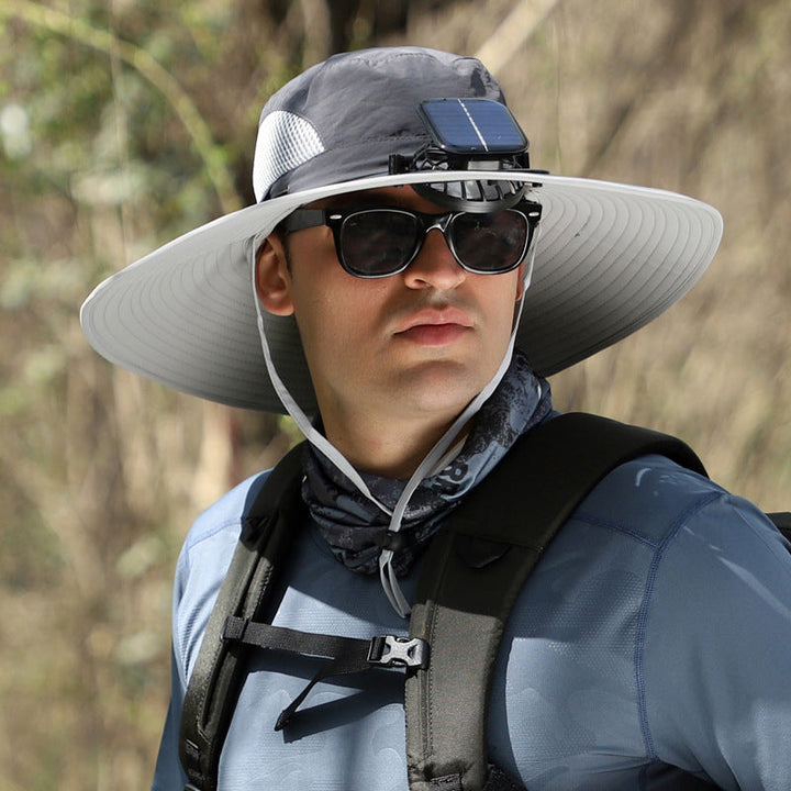 Solar & USB Charging Fan Outdoor Fishing Hat | Stornfield