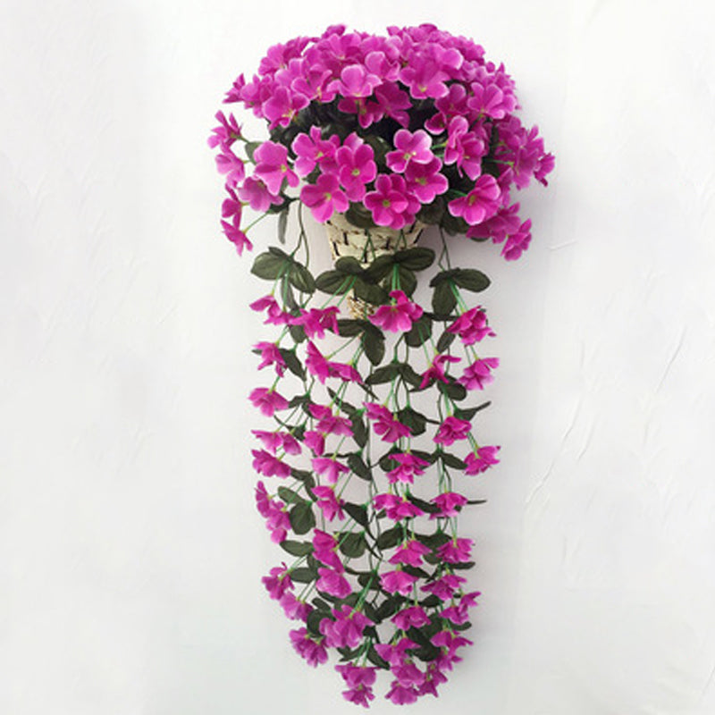 Purple simulated hanging basket | Stornfield