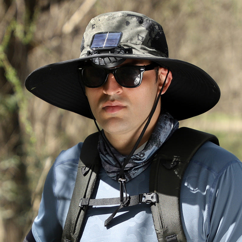 Solar & USB Charging Fan Outdoor Fishing Hat | Stornfield