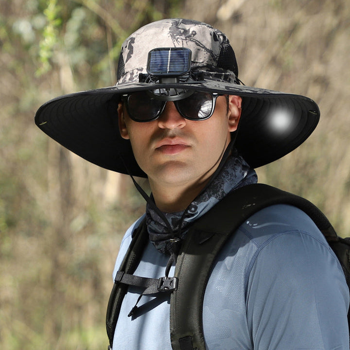 Solar & USB Charging Fan Outdoor Fishing Hat | Stornfield
