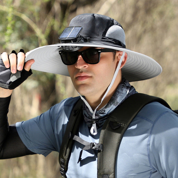 Solar & USB Charging Fan Outdoor Fishing Hat | Stornfield