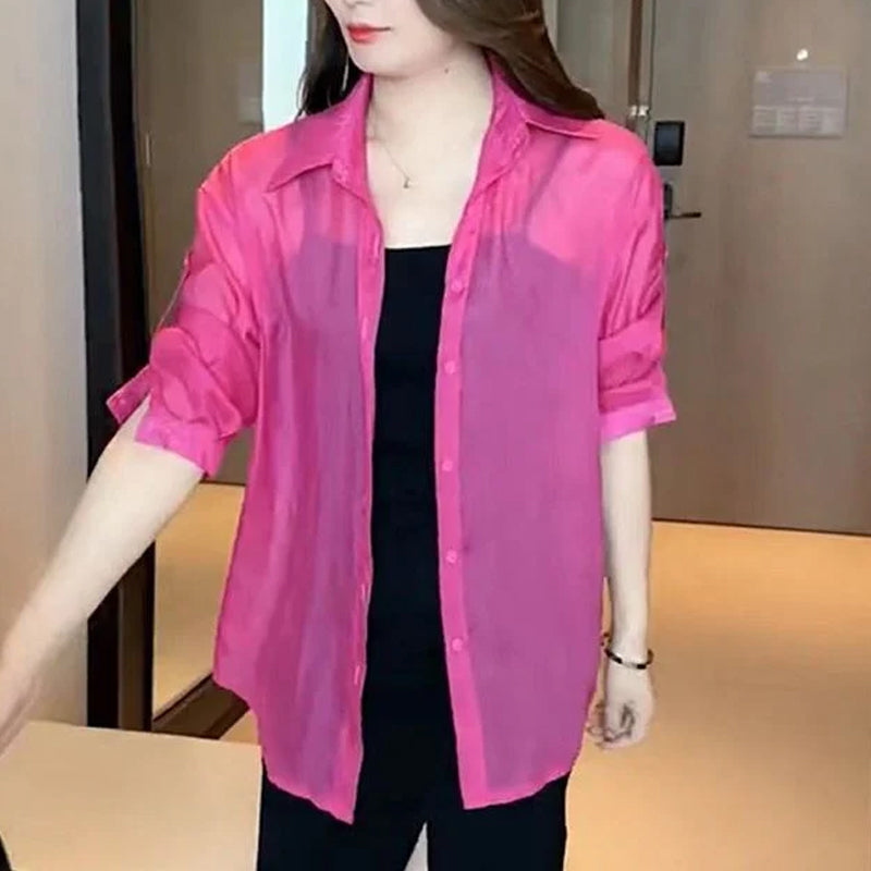 Silk chiffon summer blouse | Stornfield