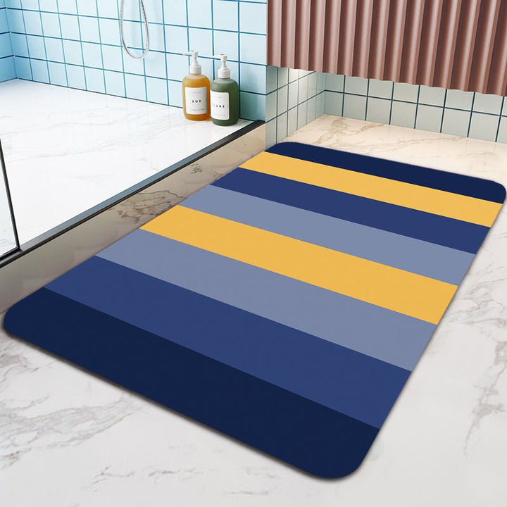 Non-Slip Absorbent Striped Floor Mat, Quick-Drying Bathroom Balcony Rug | Stornfield
