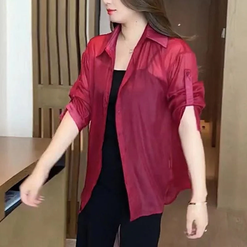 Silk chiffon summer blouse | Stornfield