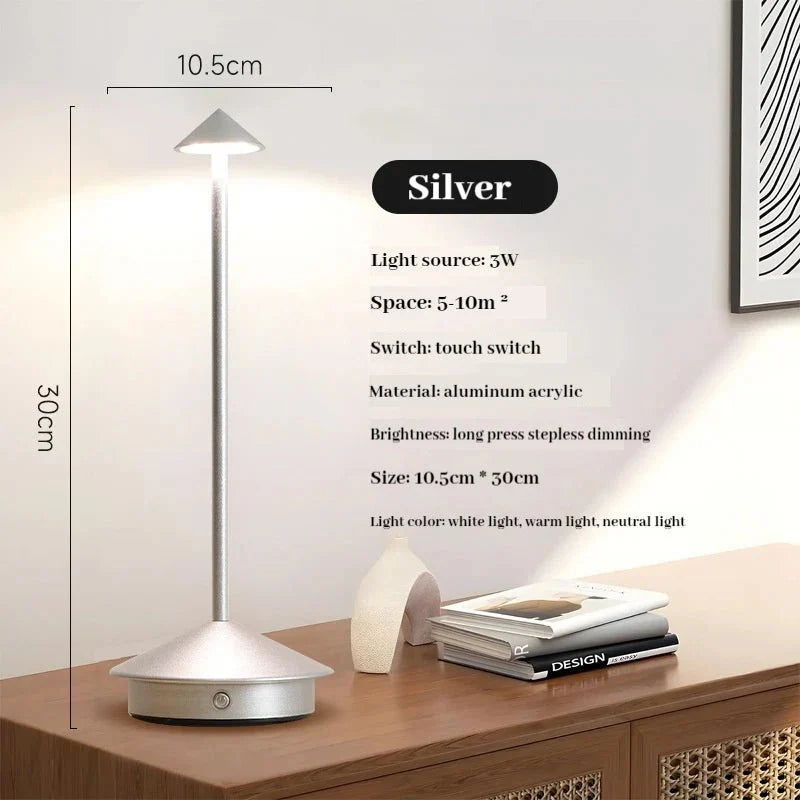 Stornfield | Elegant Rechargeable Metal Table Lamp
