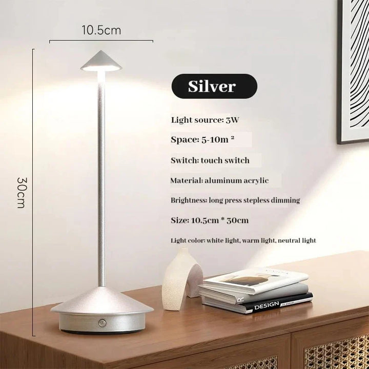 Stornfield | Elegant Rechargeable Metal Table Lamp