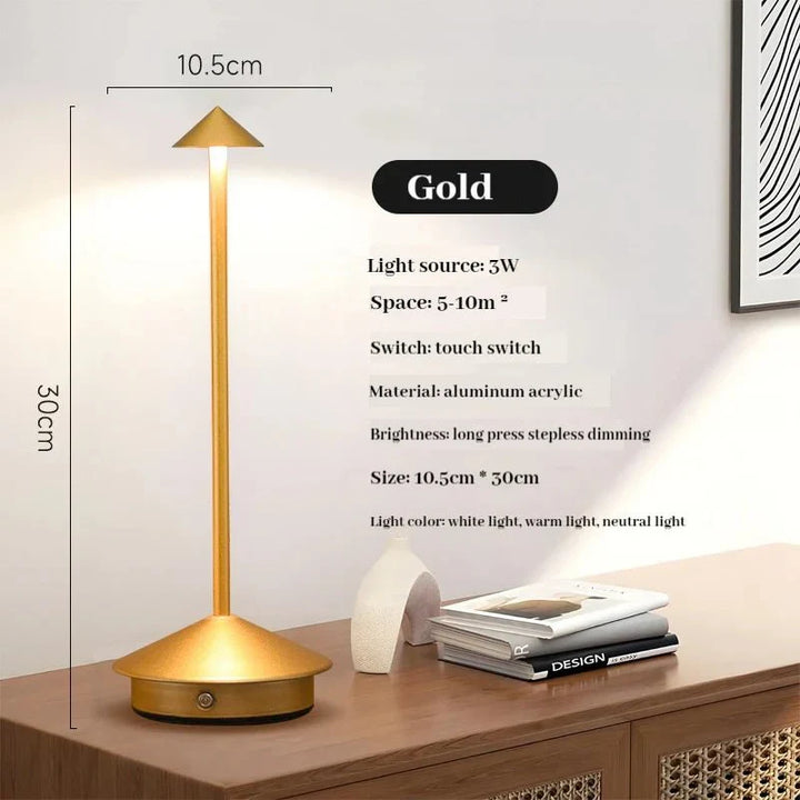Stornfield | Elegant Rechargeable Metal Table Lamp