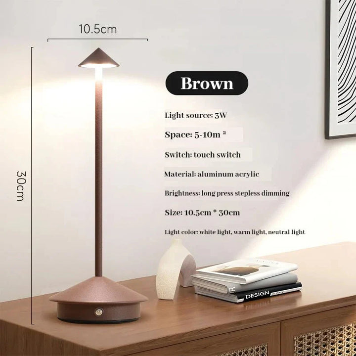 Stornfield | Elegant Rechargeable Metal Table Lamp