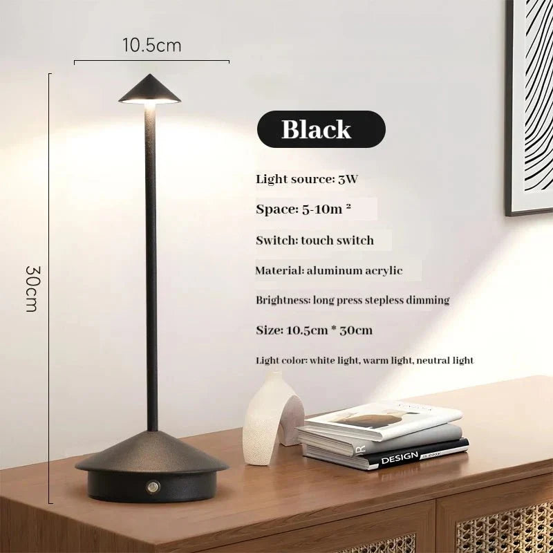 Stornfield | Elegant Rechargeable Metal Table Lamp