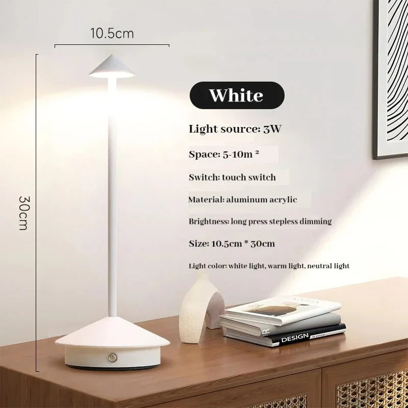Stornfield | Elegant Rechargeable Metal Table Lamp