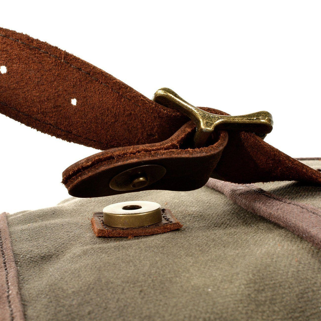 Stornfield | HorizonPath - Compact Vintage Shoulder Bag - High Quality Waxed Cotton and Full-Grain Leather