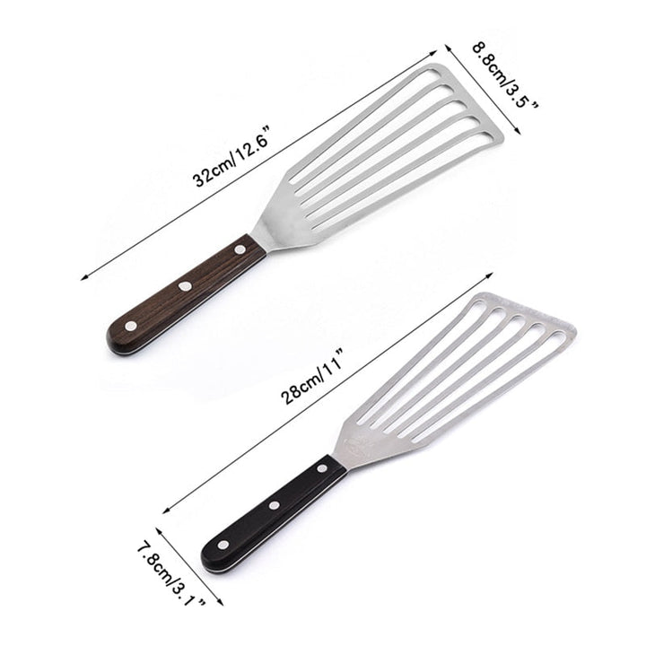 Slotted Turner and Fish Spatula With Wooden Handle Kitchen Tools | Stornfield
