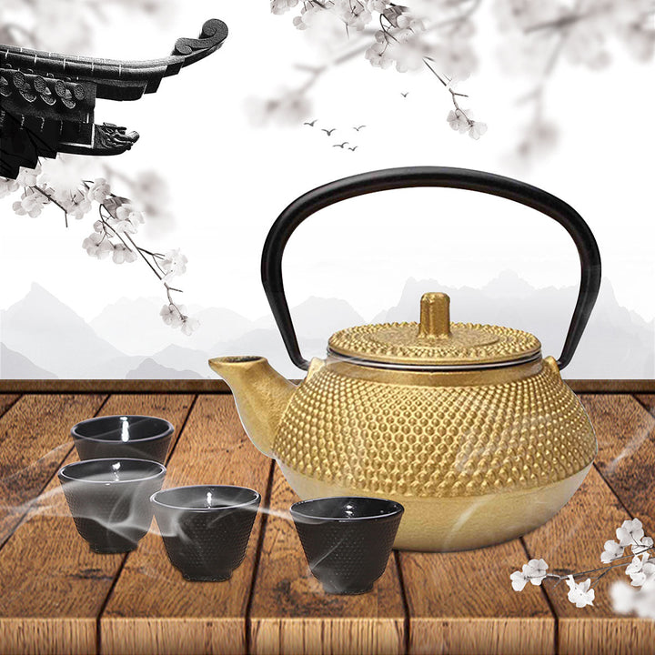 Small 2oz Cast Iron Tea Pot Teapot Kettle With Strainer Flower Tea Kettle | Stornfield