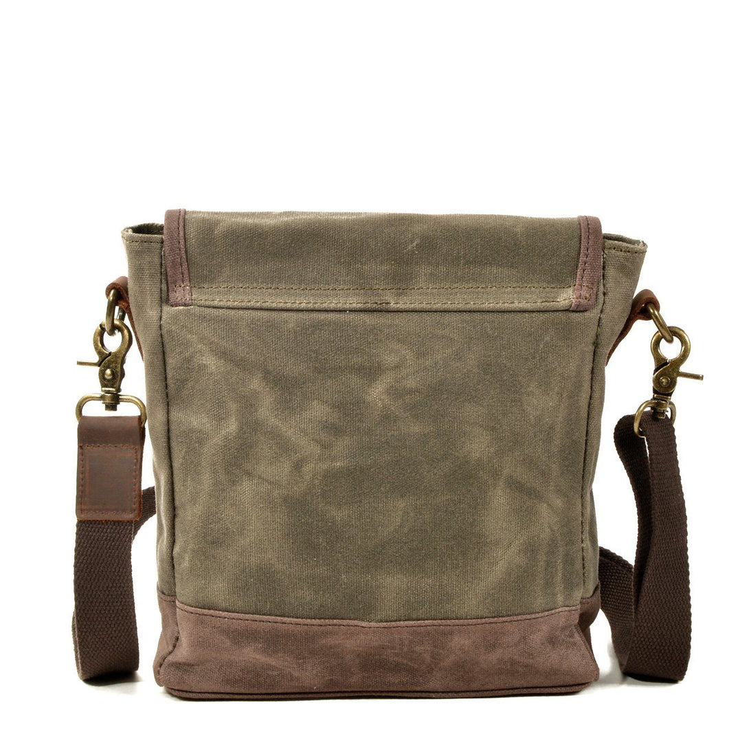 Stornfield | HorizonPath - Compact Vintage Shoulder Bag - High Quality Waxed Cotton and Full-Grain Leather