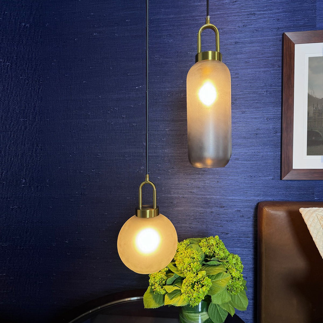 Smoked Glass Pendant Light – Industrial Ceiling Lamp for Kitchen, Dining & Living Room | Stornfield