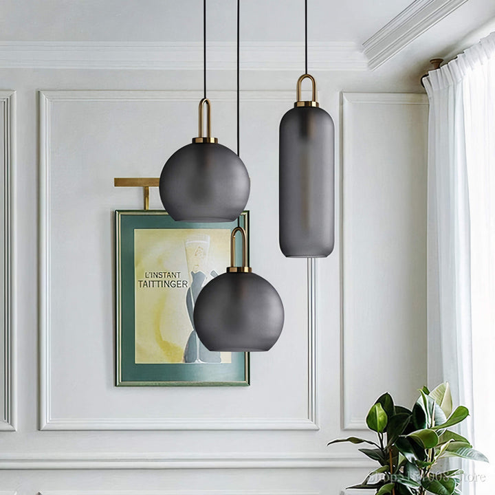 Smoked Glass Pendant Light – Industrial Ceiling Lamp for Kitchen, Dining & Living Room | Stornfield