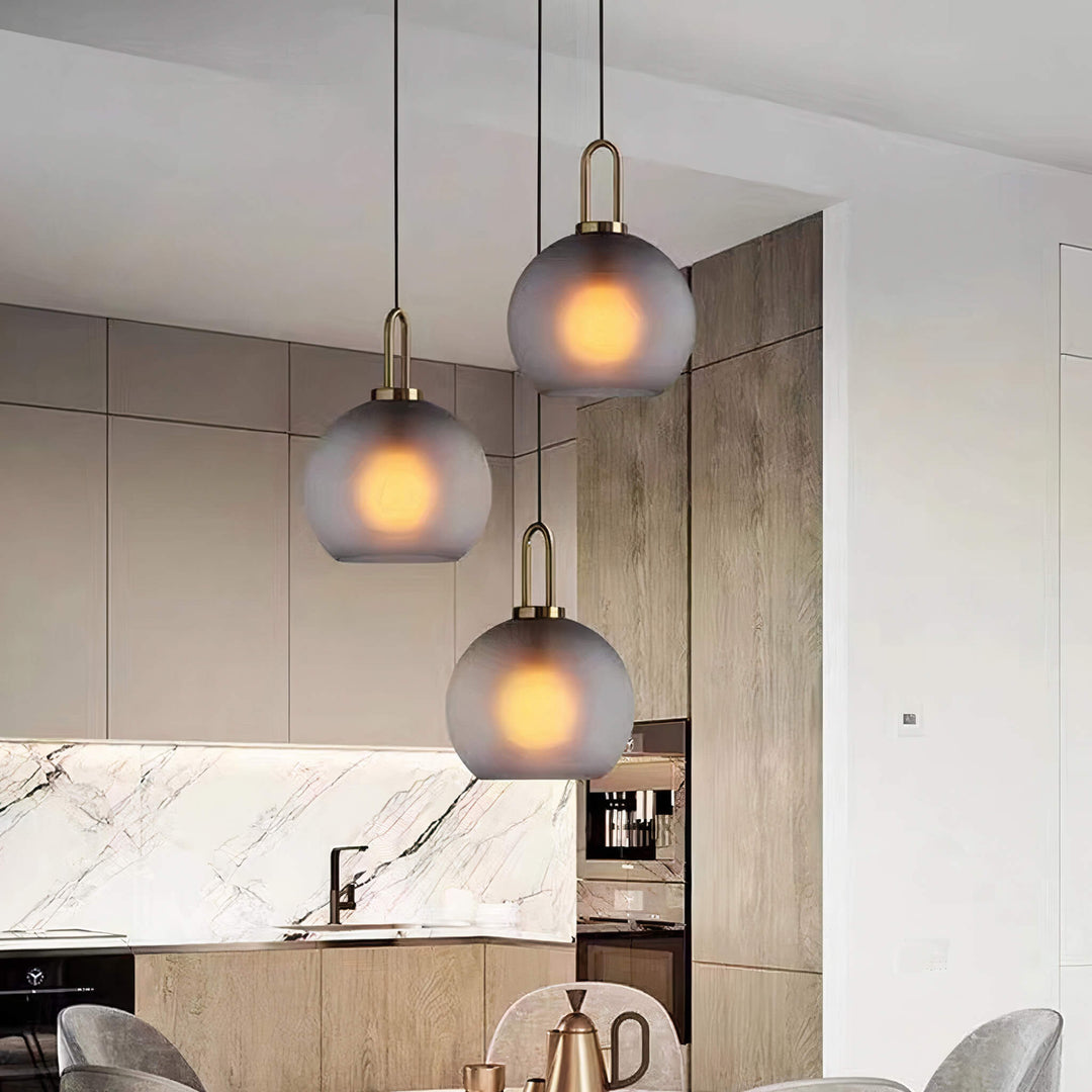 Smoked Glass Pendant Light – Industrial Ceiling Lamp for Kitchen, Dining & Living Room | Stornfield