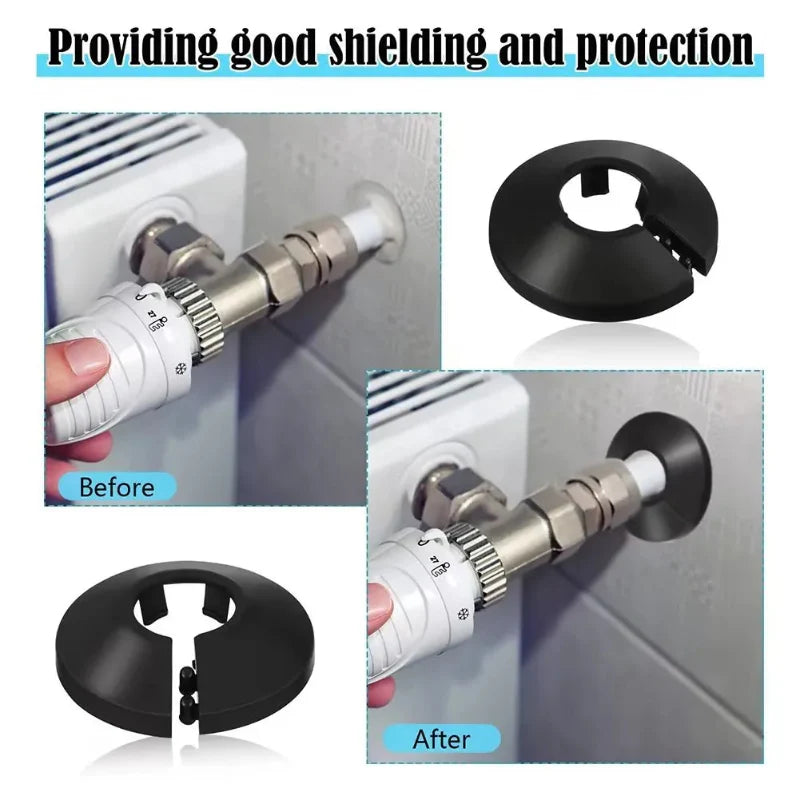 Snap-On Plumbing Cover for Radiator Valve Pipe Collar | Stornfield