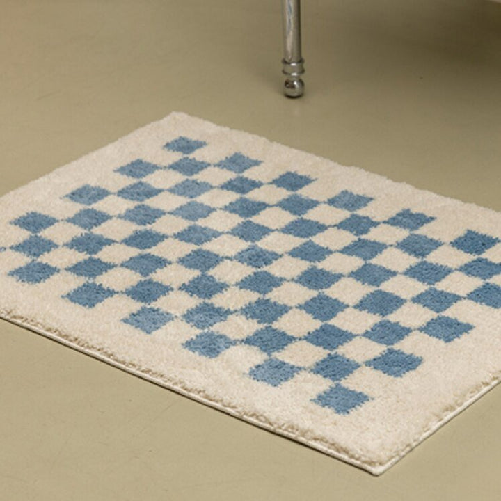 Stornfield | Soft and fluffy checkered bathroom mat