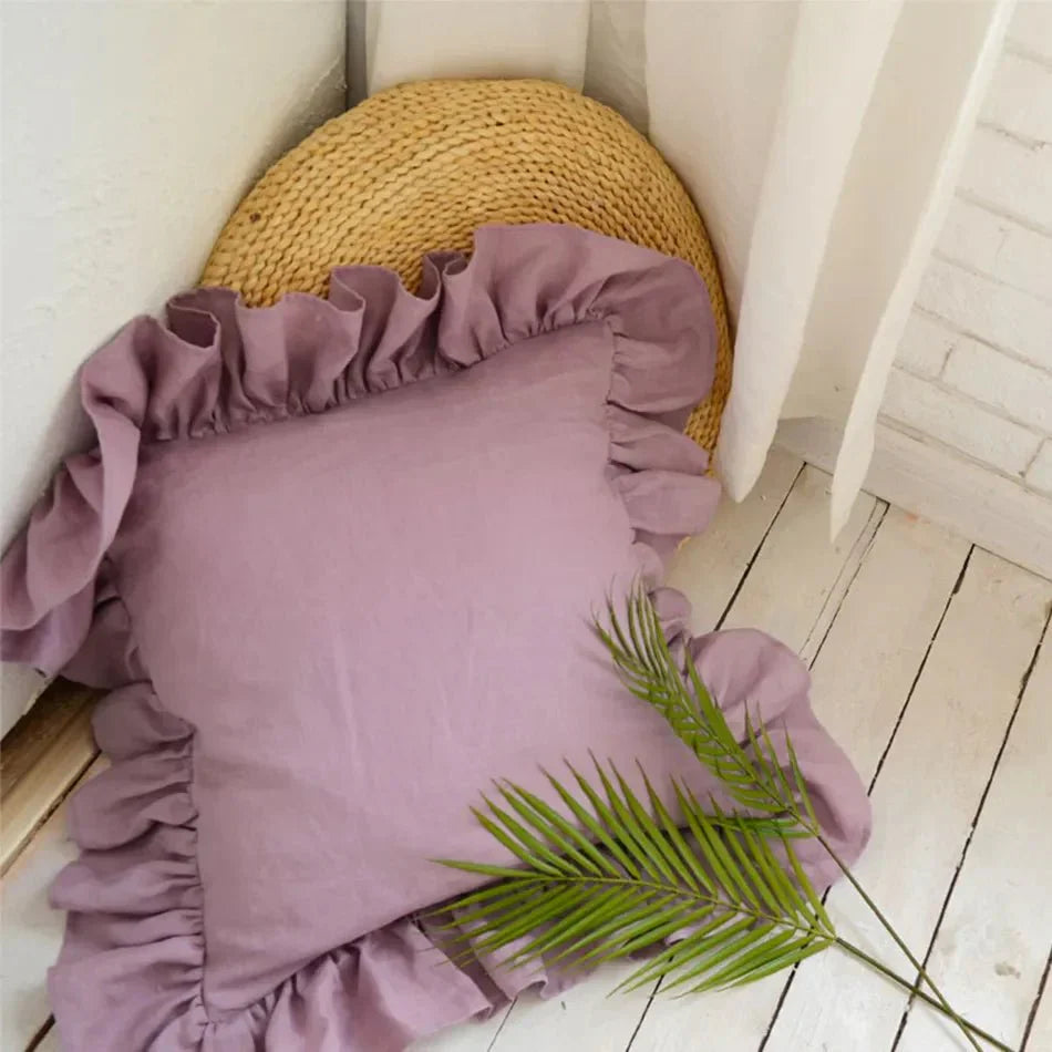 Stornfield | Soft Linen Ruffled Pillowcase