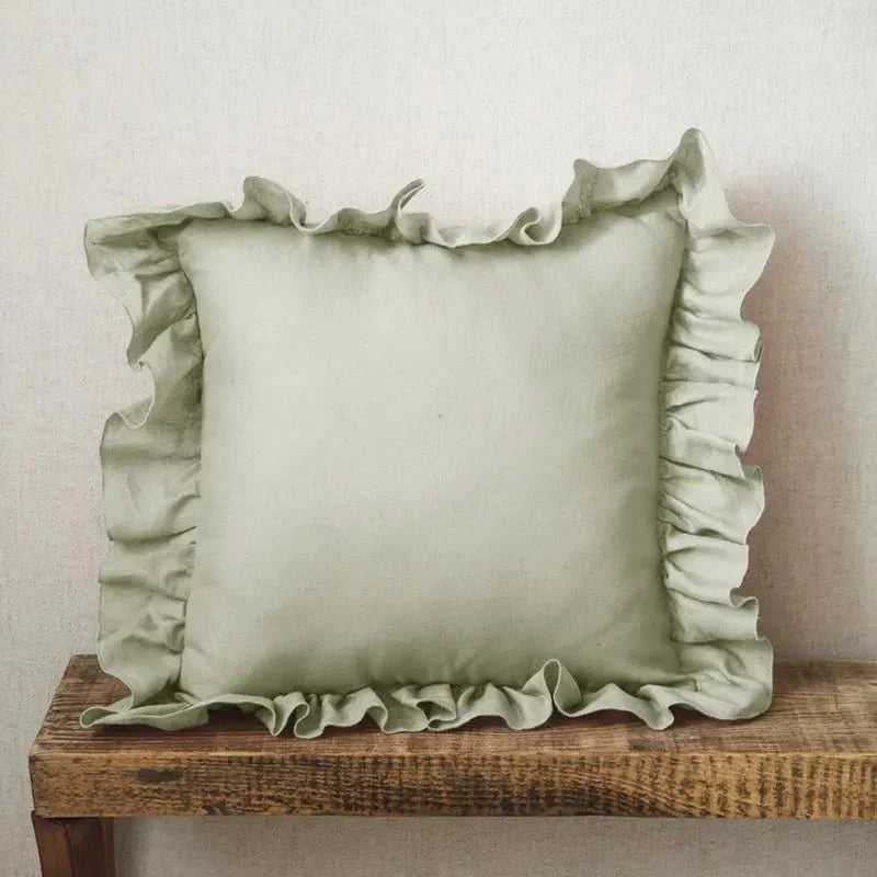 Stornfield | Soft Linen Ruffled Pillowcase
