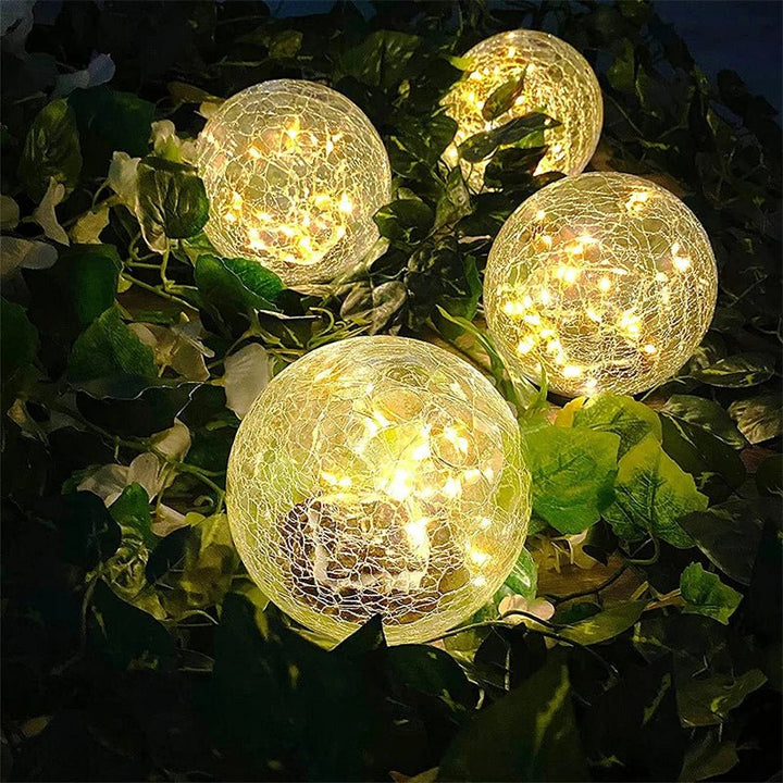 Solar Cracked Glass Globe Stornfield