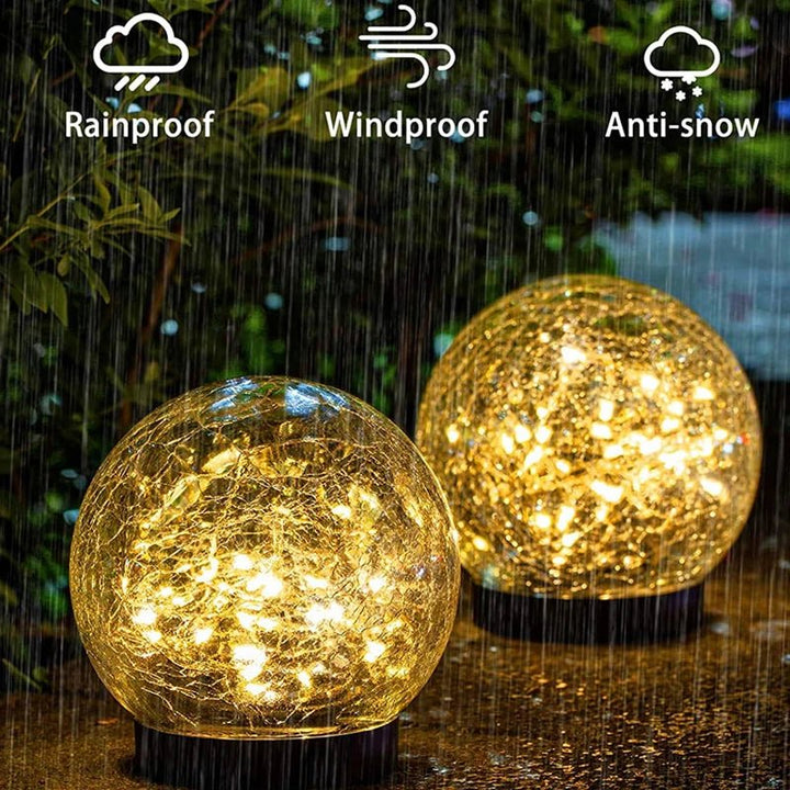 Solar Cracked Glass Globe Stornfield
