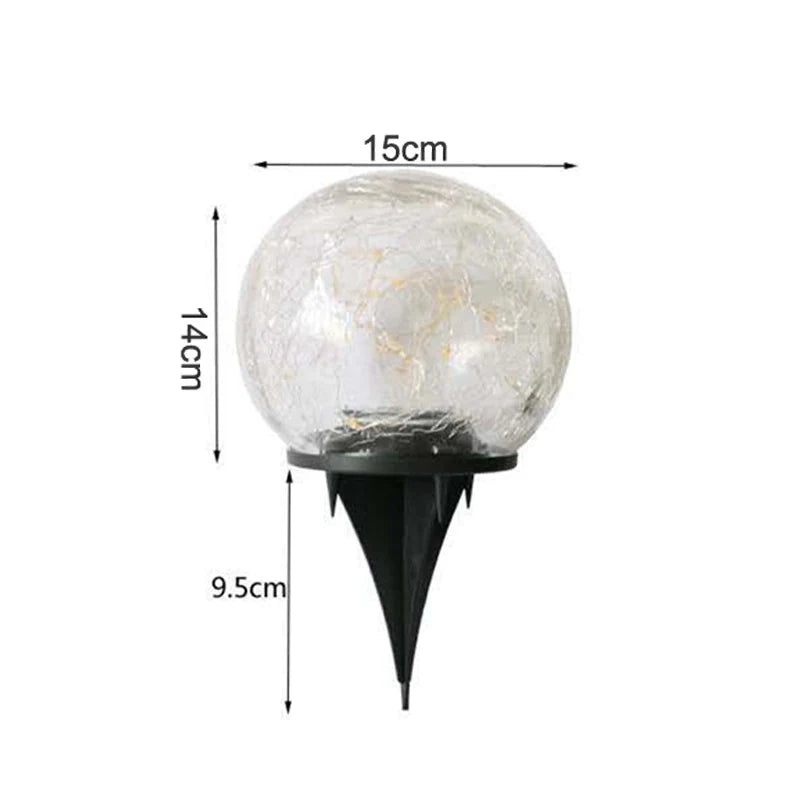 Solar Cracked Glass Globe Stornfield